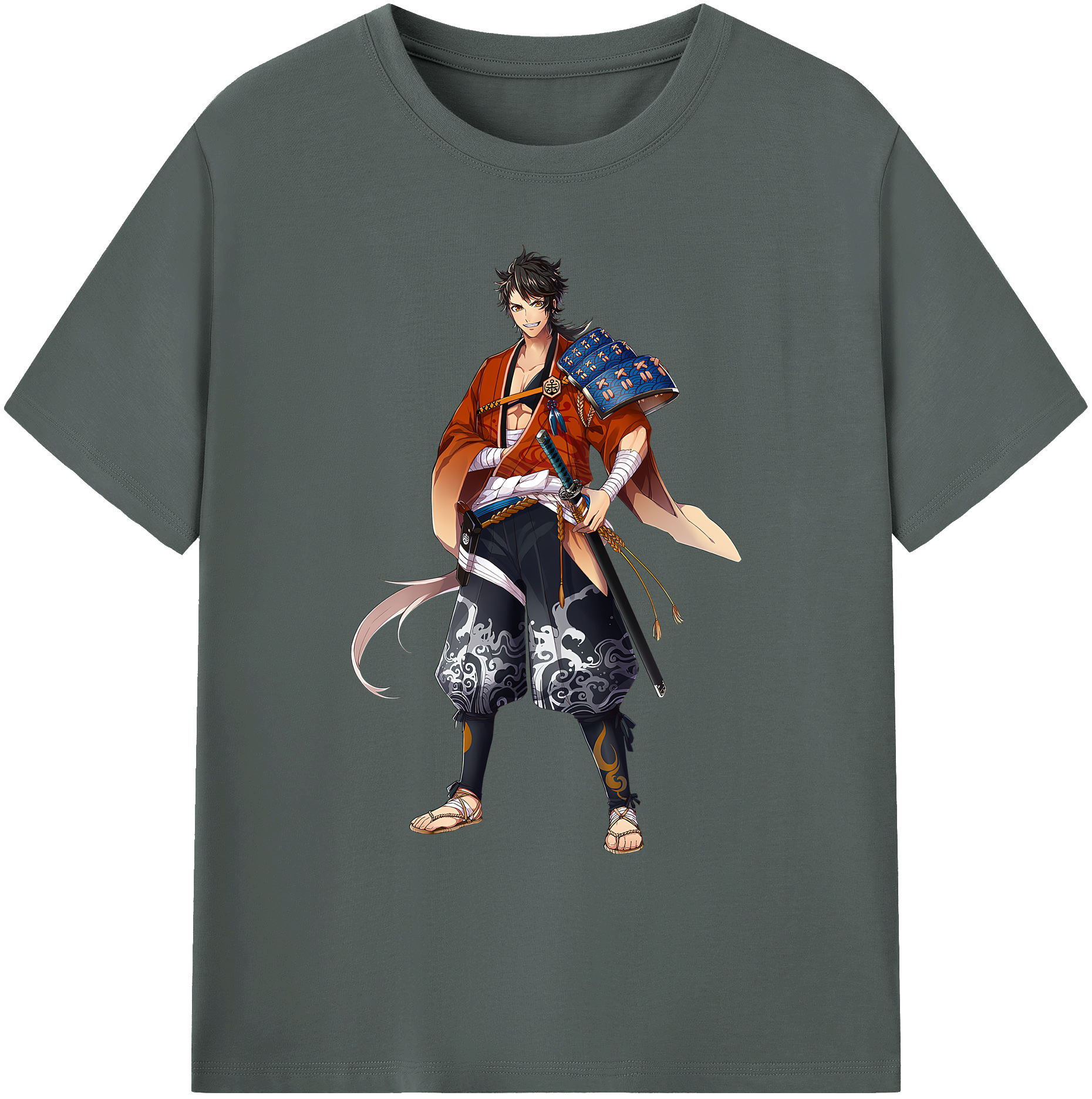 （画像用） 刀剣乱舞 Touken Ranbu 綿100％ メンズ半袖Tシャツ｜肌触りやわらか＆通気性